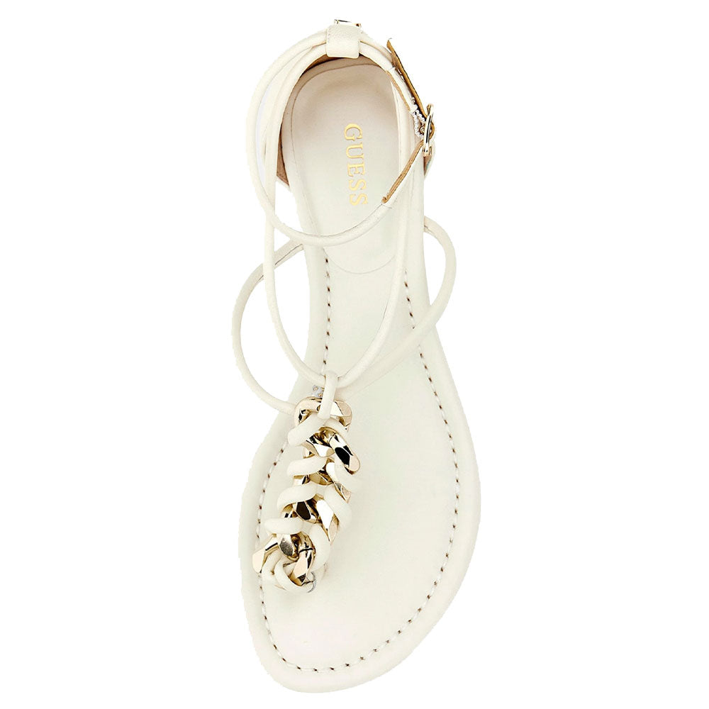Sandali Infradito Donna GUESS Linea Cadha in Pelle Colore Bianco
