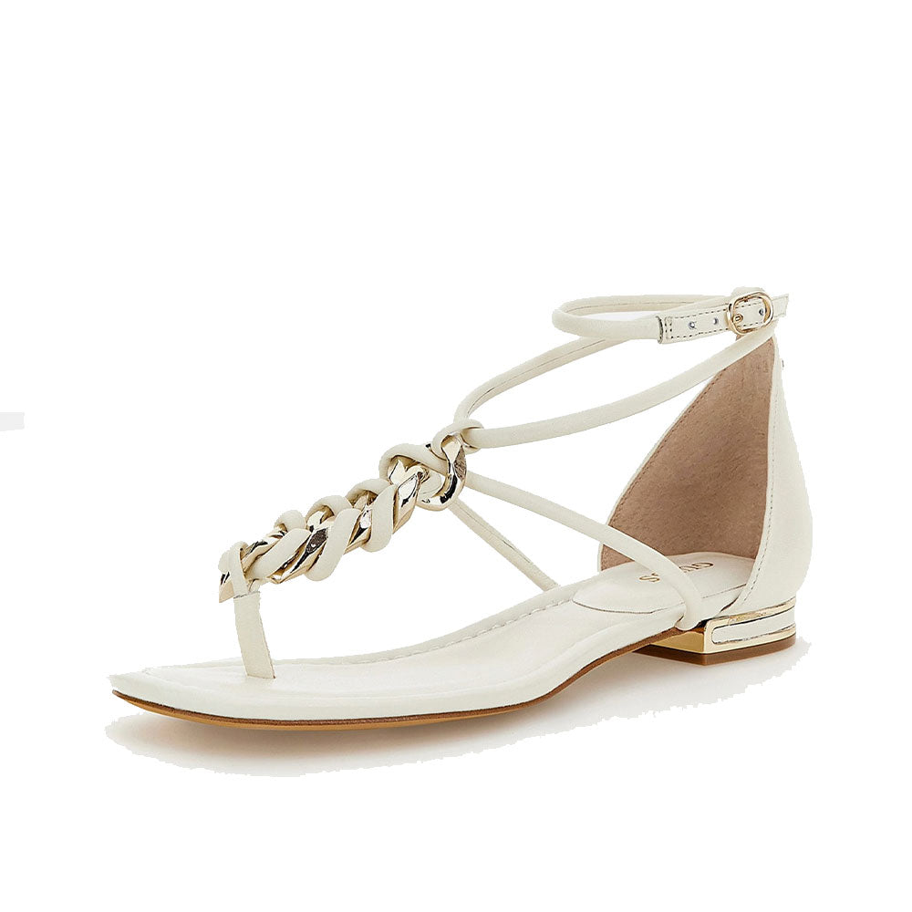 Sandali Infradito Donna GUESS Linea Cadha in Pelle Colore Bianco