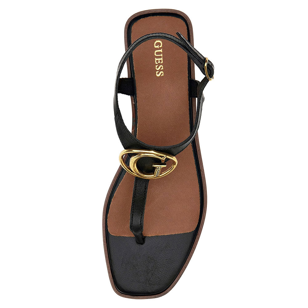 Sandali Infradito Donna GUESS Linea Miry in Pelle Colore Nero