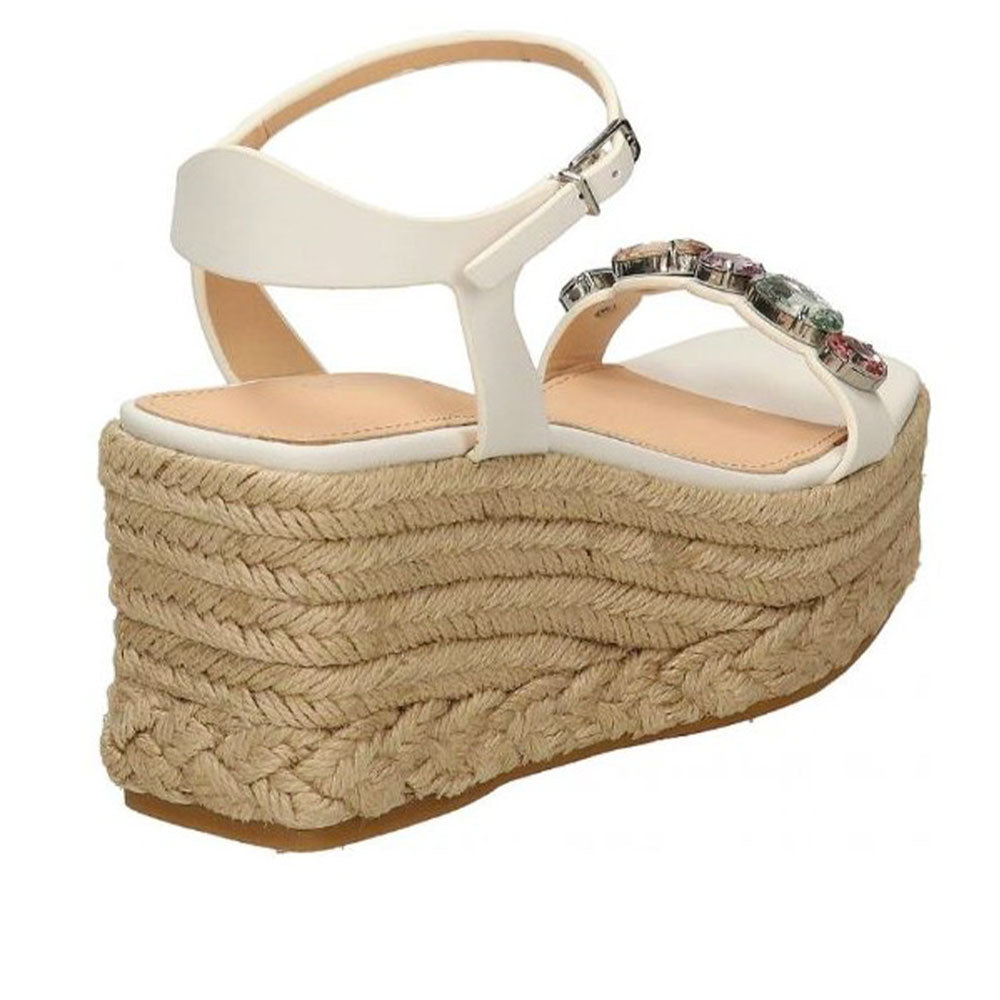 Sandali Donna con Zeppa GUESS linea Osia Colore Bianco