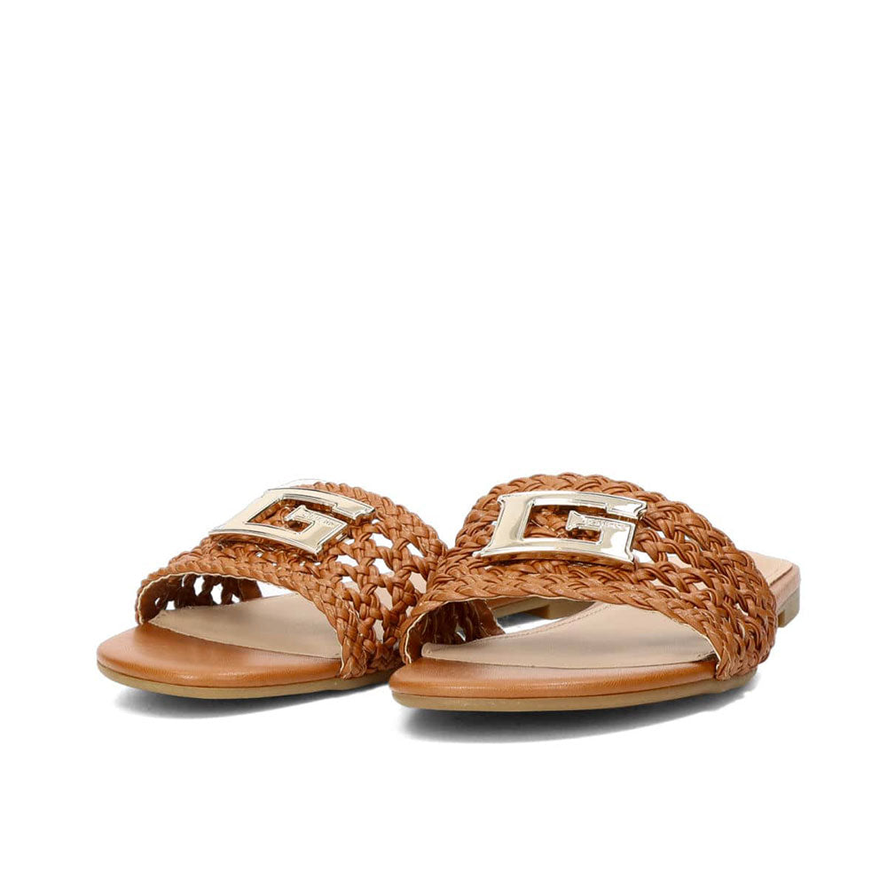 Scarpe Donna GUESS Ciabatte Linea Tassi Colore Cognac