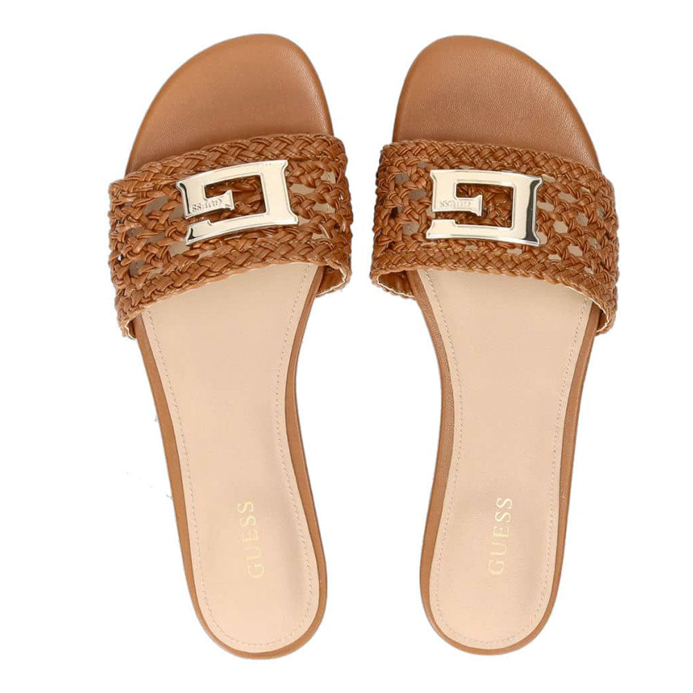 Scarpe Donna GUESS Ciabatte Linea Tassi Colore Cognac