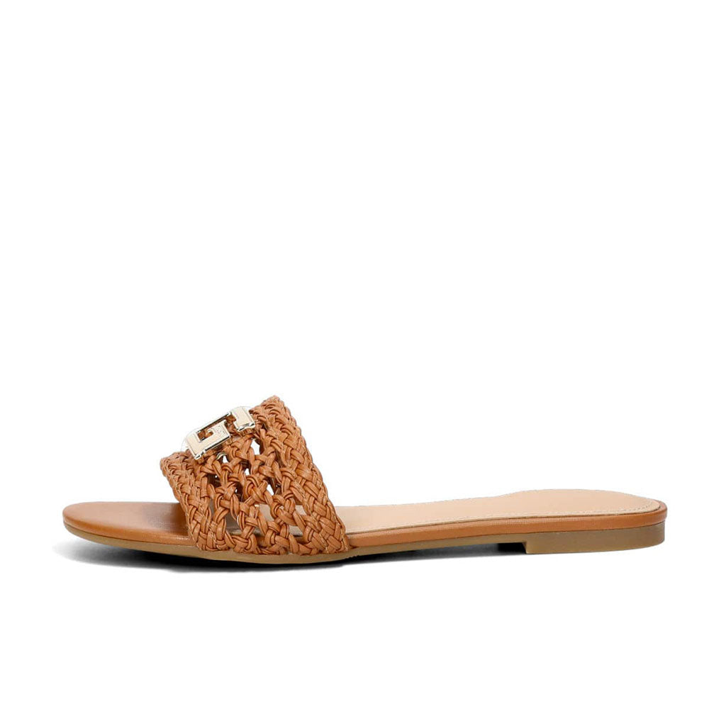 Scarpe Donna GUESS Ciabatte Linea Tassi Colore Cognac