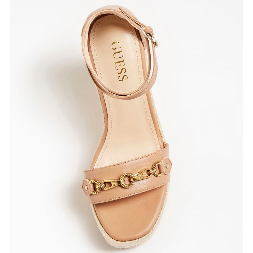 Sandali Donna con Zeppa GUESS linea Wendy Colore Sand