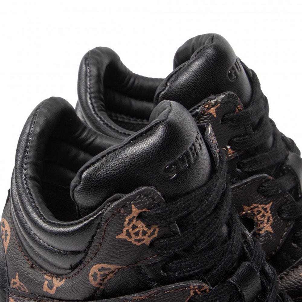 Sneakers Donna Alte con Zeppa Interna GUESS Colore Black Brass Linea Lisa