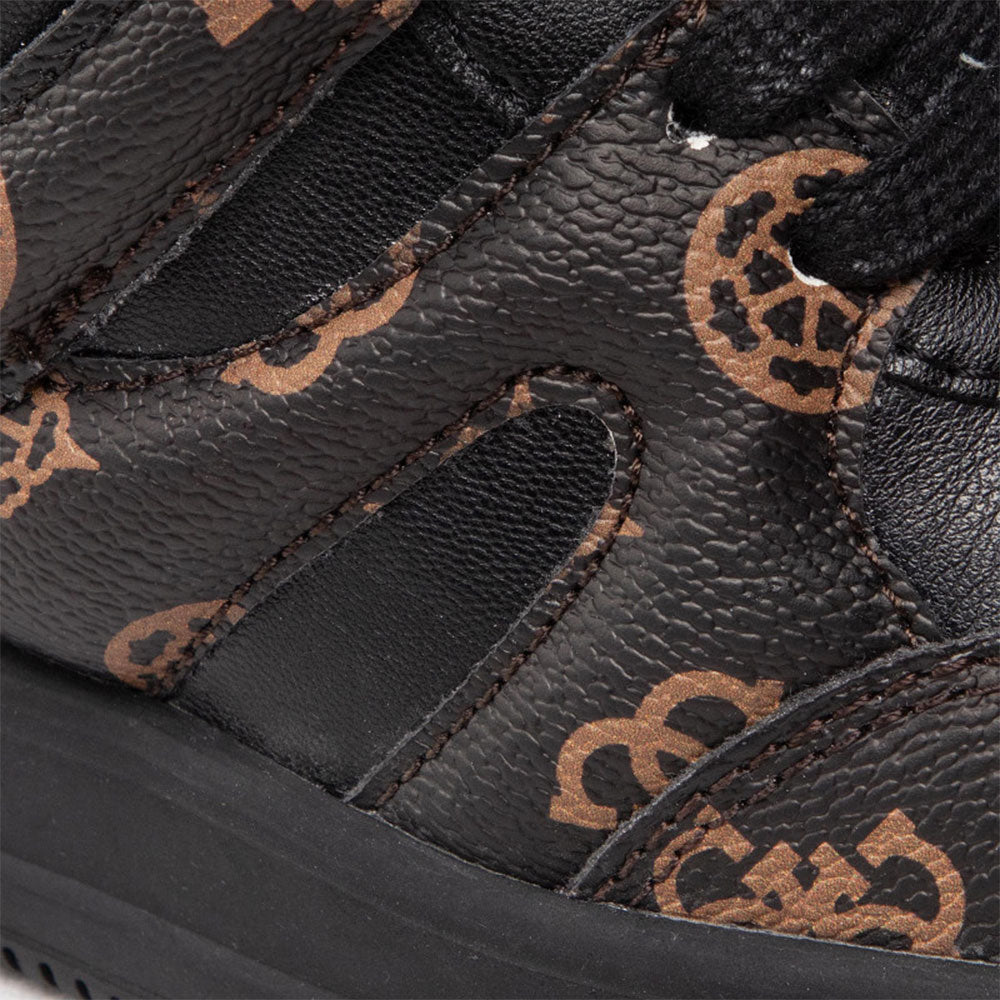 Sneakers Donna Alte con Zeppa Interna GUESS Colore Black Brass Linea Lisa