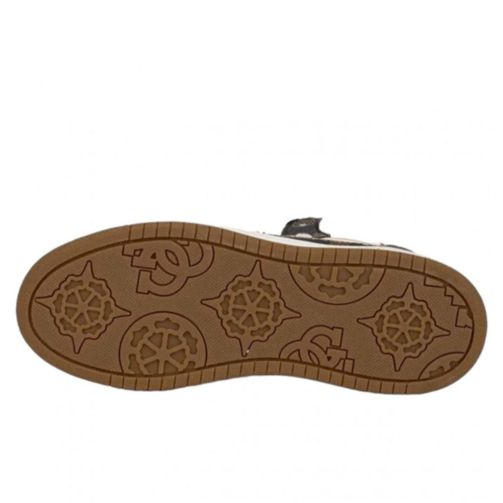 Sneakers Alte Donna GUESS Colore White - Brown Linea Tullia