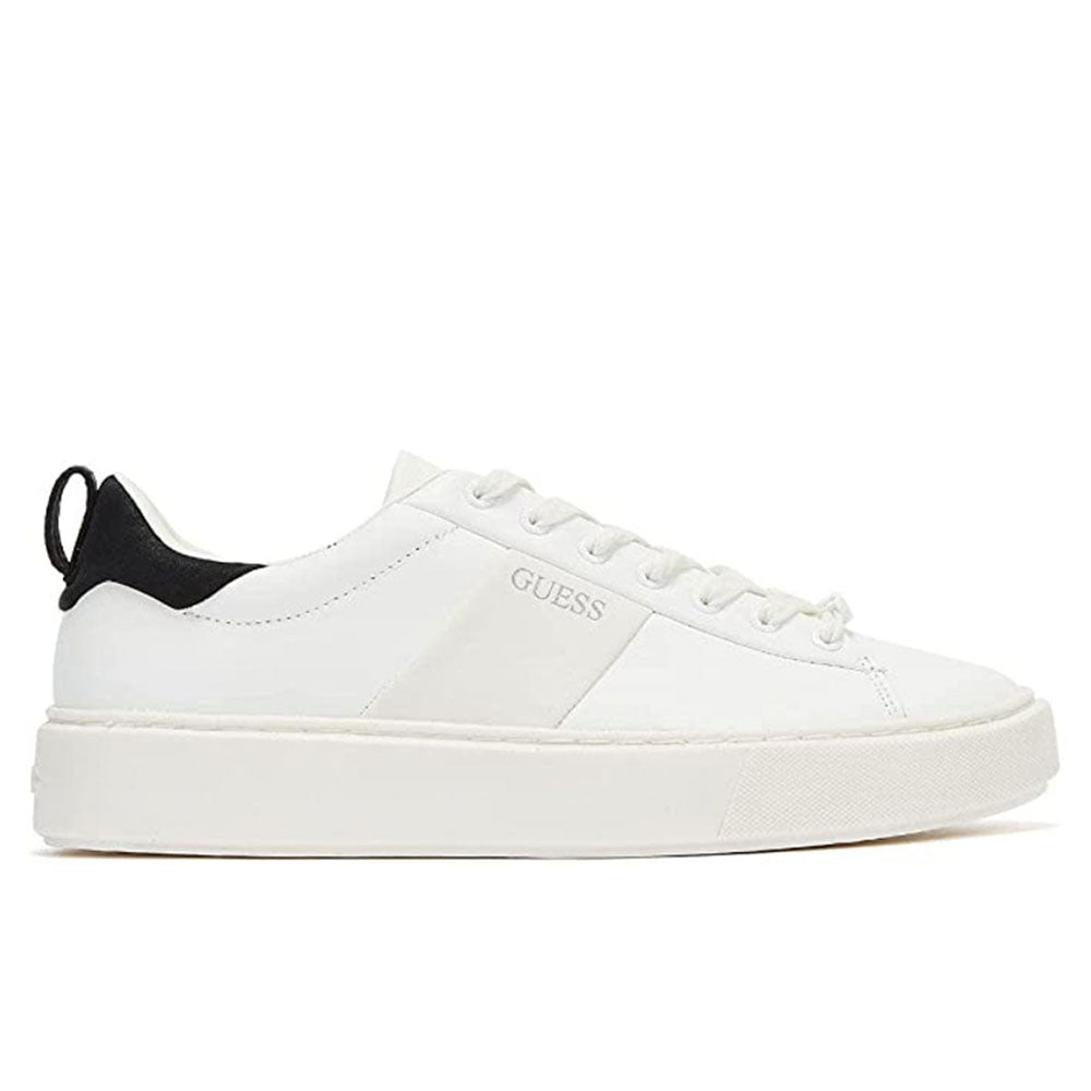 Scarpe Uomo GUESS Sneakers in Pelle Colore Bianco e Nero Linea Vice