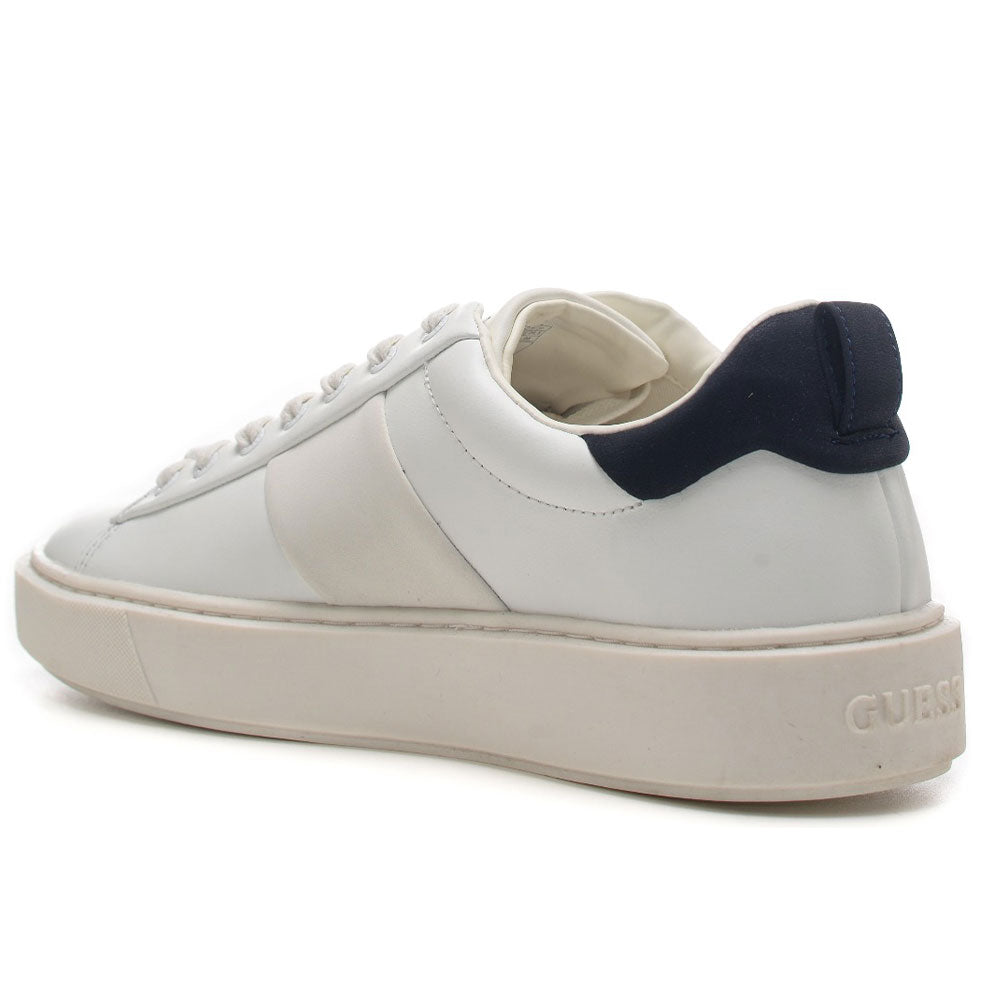 Scarpe Uomo GUESS Sneakers in Pelle Colore Bianco e Blu Linea Vice