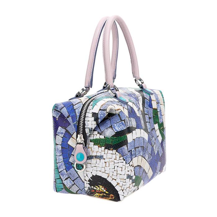 Borsa Donna a Mano con Tracolla GABS G3 PLUS Trasformabile in Pelle stampa Mosaico Large
