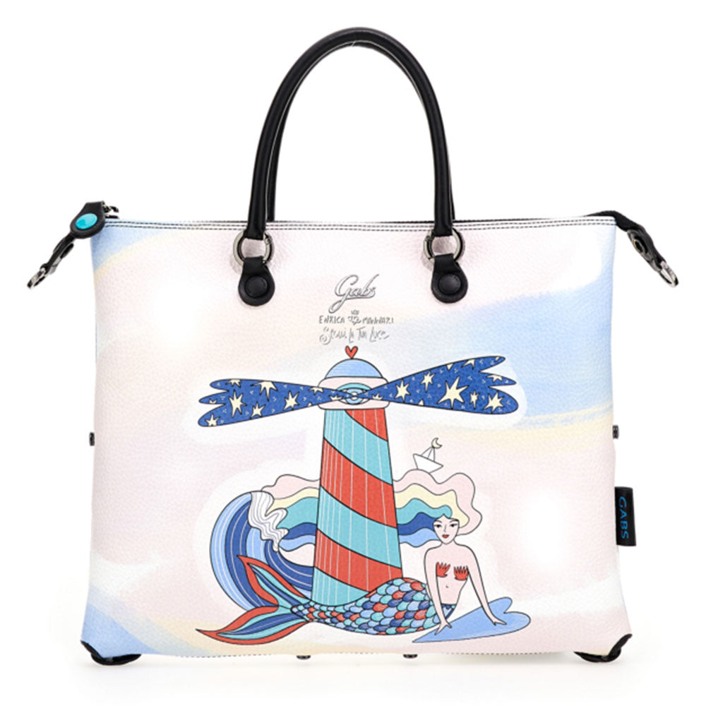 Borsa Donna a Mano con Tracolla GABS G3 PLUS Trasformabile in Pelle stampa Segui la Tua Luce Medium