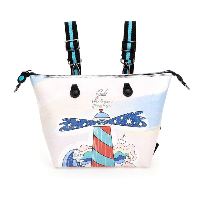 Borsa Donna a Mano con Tracolla GABS G3 PLUS Trasformabile in Pelle stampa Segui la Tua Luce Medium