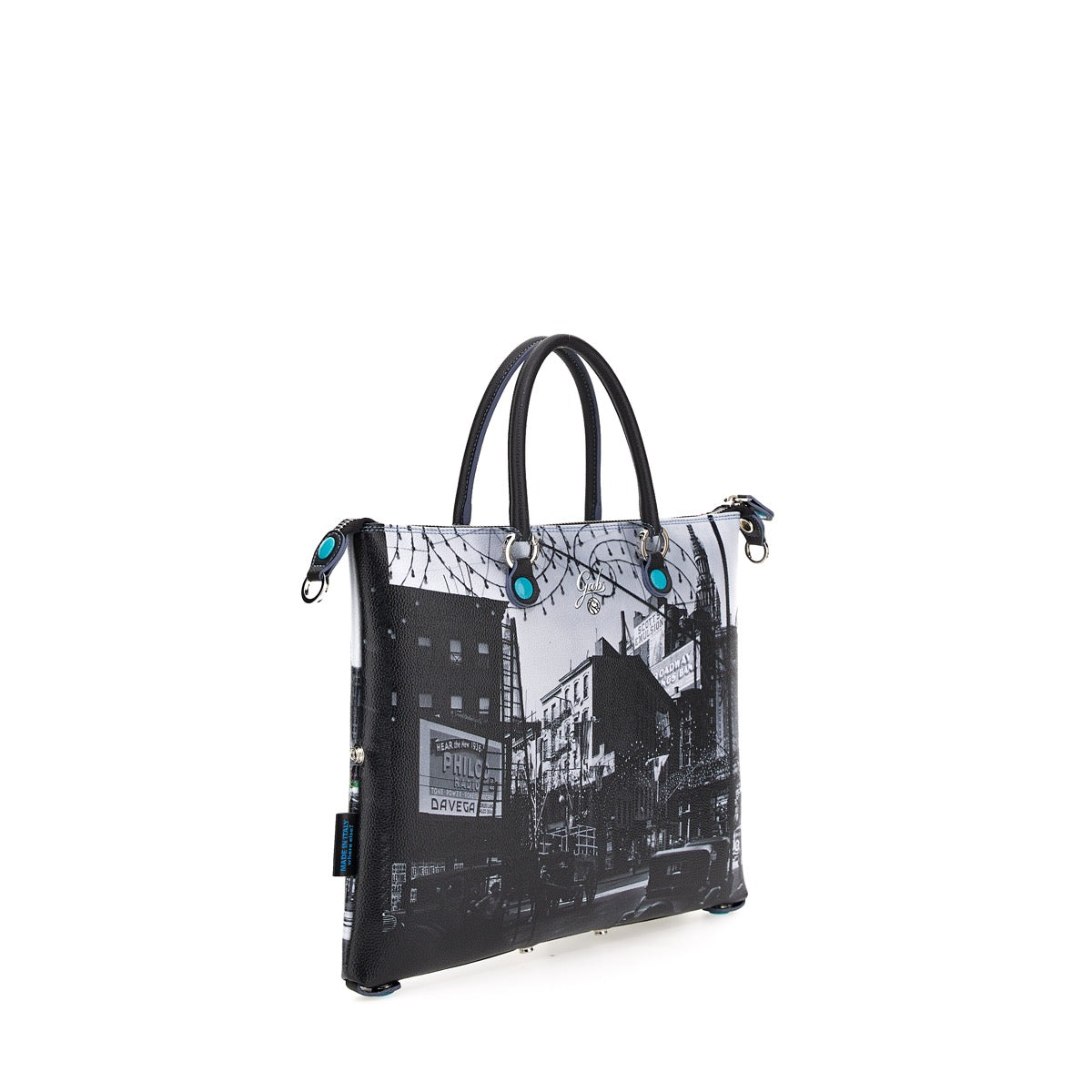 Borsa Donna a Mano con Tracolla GABS G3 PLUS Trasformabile in Pelle stampa Oak and New Chambers Streets Medium