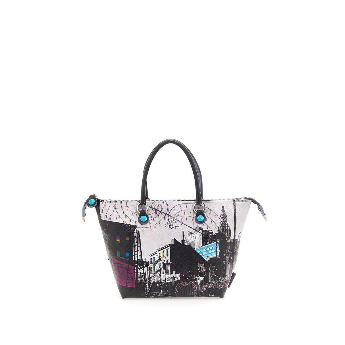 Borsa Donna a Mano con Tracolla GABS G3 PLUS Trasformabile in Pelle stampa Oak and New Chambers Streets Medium
