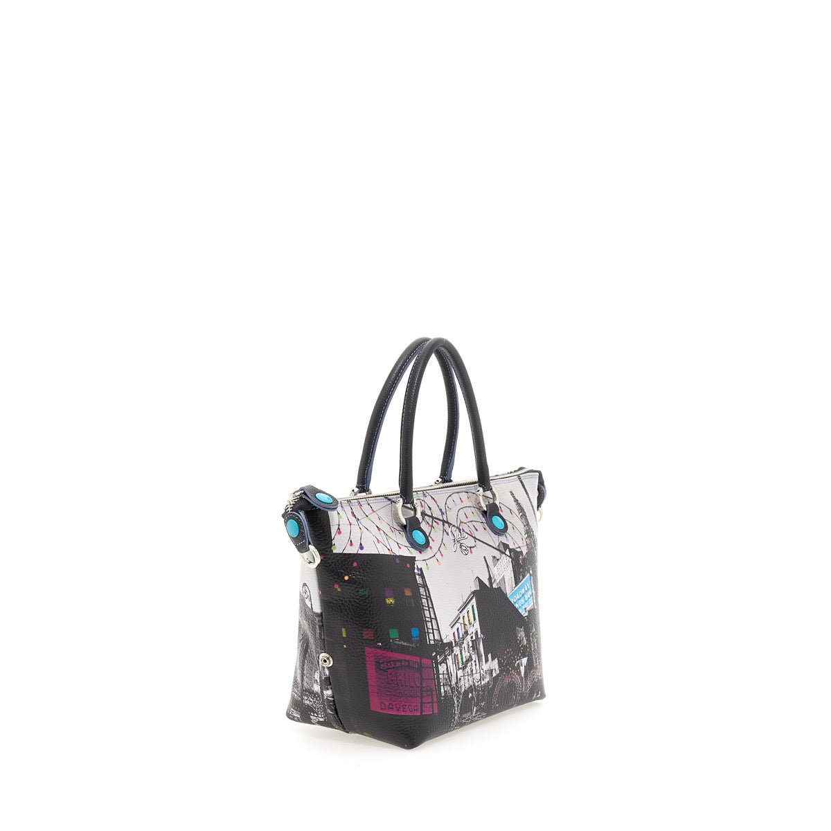 Borsa Donna a Mano con Tracolla GABS G3 PLUS Trasformabile in Pelle stampa Oak and New Chambers Streets Medium