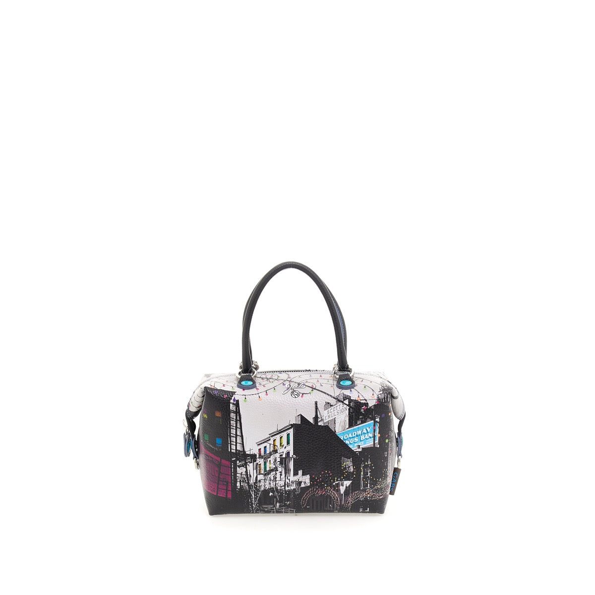 Borsa Donna a Mano con Tracolla GABS G3 PLUS Trasformabile in Pelle stampa Oak and New Chambers Streets Medium