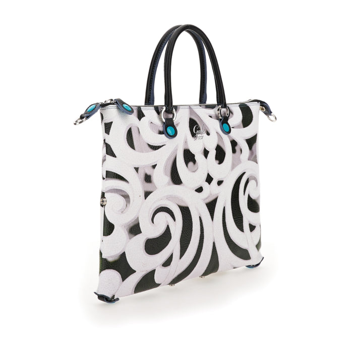 Borsa Donna a Mano con Tracolla GABS G3 PLUS Trasformabile in Pelle stampa Liberty Large