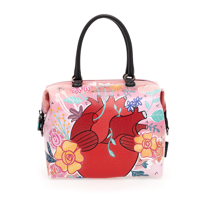 Borsa Donna a Mano con Tracolla GABS G3 PLUS Trasformabile in Pelle stampa Fiorisciti Large