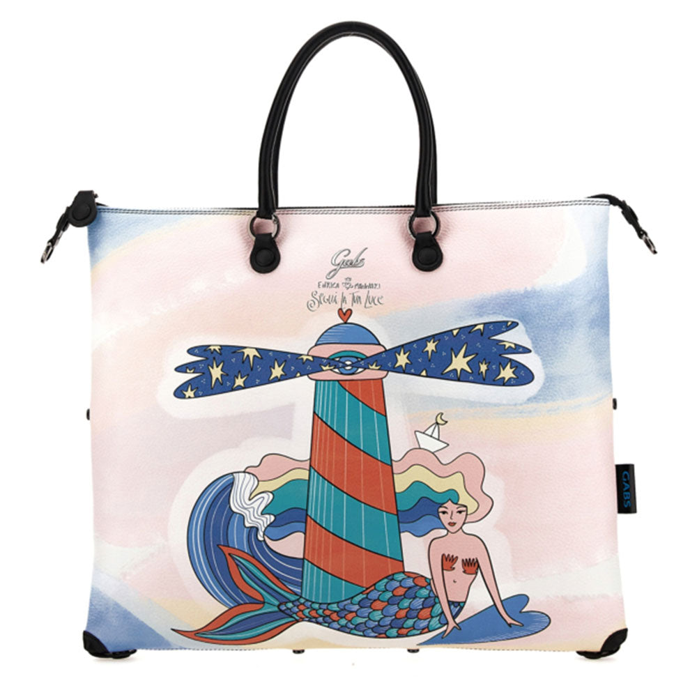 Borsa Donna a Mano con Tracolla GABS G3 PLUS Trasformabile in Pelle stampa Segui la Tua Luce Large