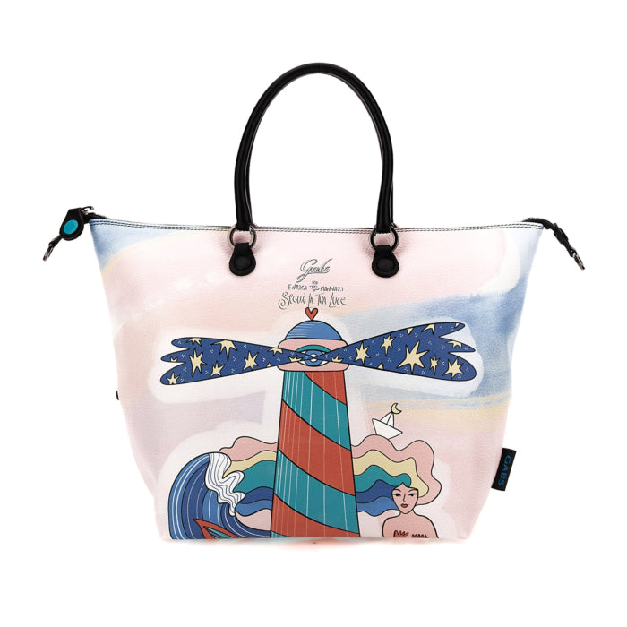Borsa Donna a Mano con Tracolla GABS G3 PLUS Trasformabile in Pelle stampa Segui la Tua Luce Large