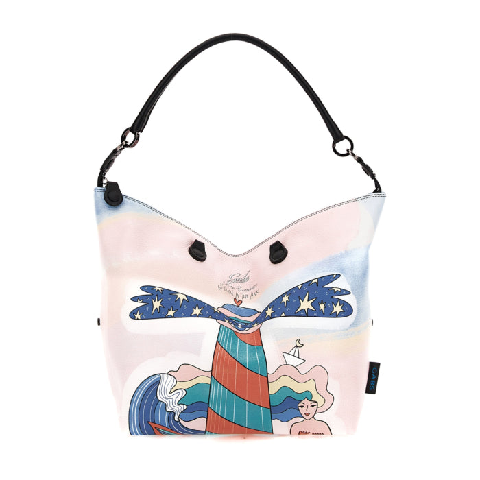 Borsa Donna a Mano con Tracolla GABS G3 PLUS Trasformabile in Pelle stampa Segui la Tua Luce Large