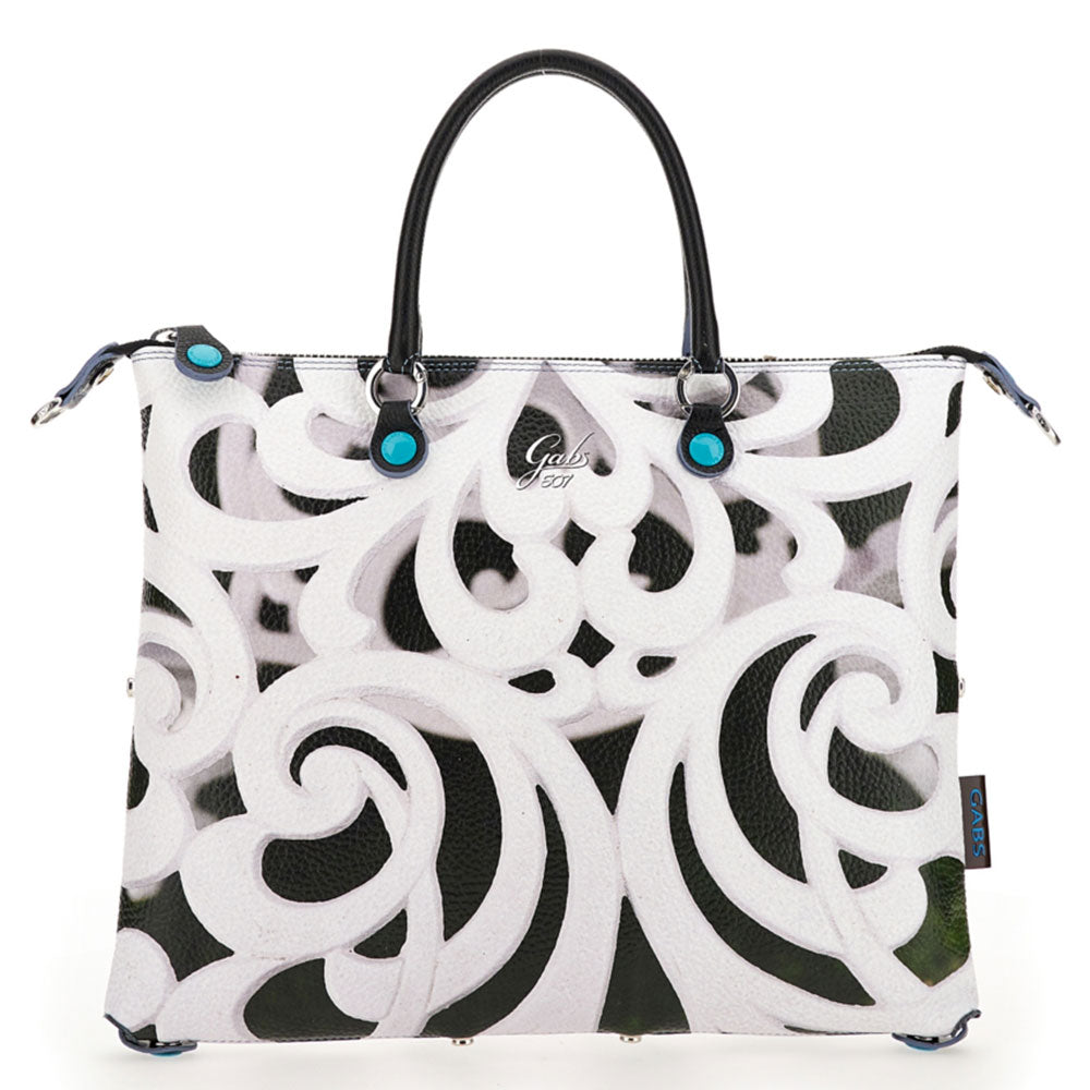 Borsa Donna a Mano con Tracolla GABS G3 PLUS Trasformabile in Pelle stampa Liberty Large