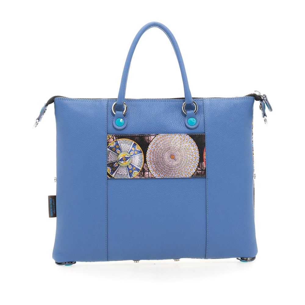 Borsa Donna a Mano con Tracolla GABS G3 PLUS Holiday in Pelle stampa Piatti Ravello Medium
