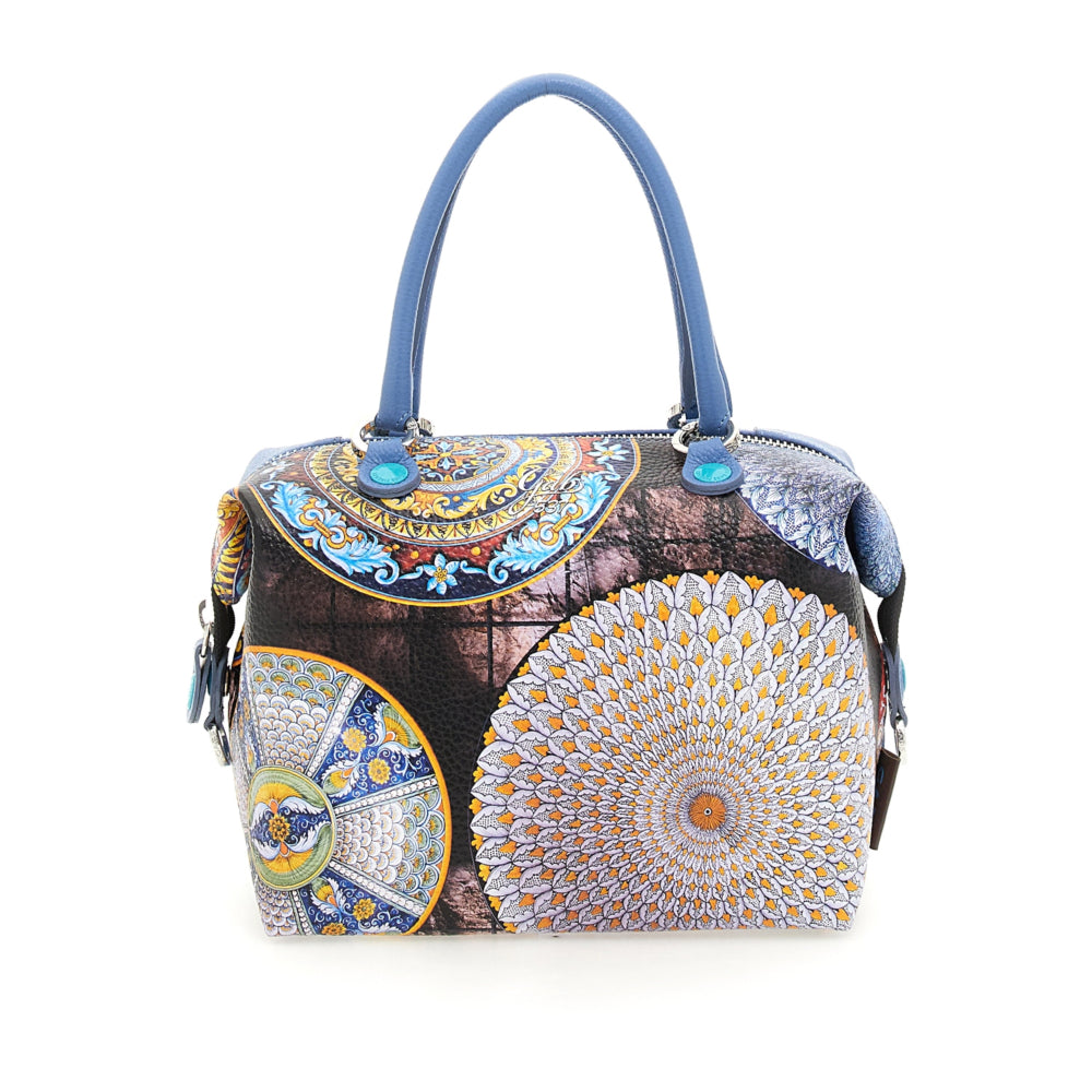 Borsa Donna a Mano con Tracolla GABS G3 PLUS Holiday in Pelle stampa Piatti Ravello Medium
