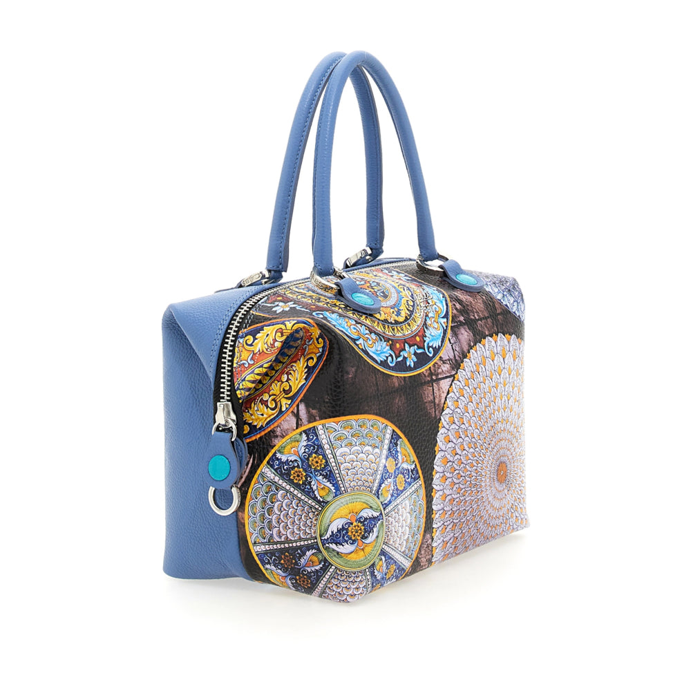 Borsa Donna a Mano con Tracolla GABS G3 PLUS Holiday in Pelle stampa Piatti Ravello Medium