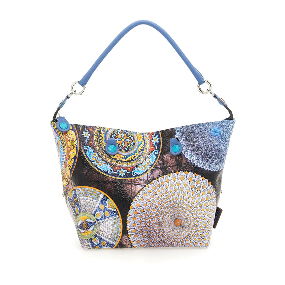 Borsa Donna a Mano con Tracolla GABS G3 PLUS Holiday in Pelle stampa Piatti Ravello Medium