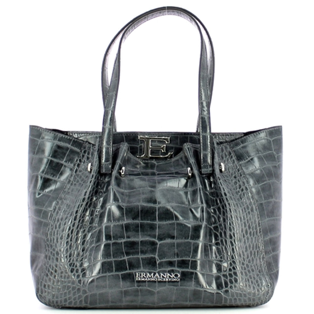 Borsa Shopper ERMANNO SCERVINO Linea Giovanna Winter Stampa Cocco colore Grigio