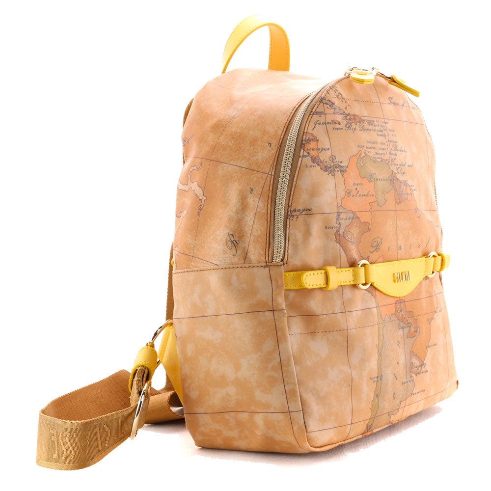 Zaino in Tessuto 1A Classe Alviero Martini linea Soft Sound Geo Classic e Giallo GQ61