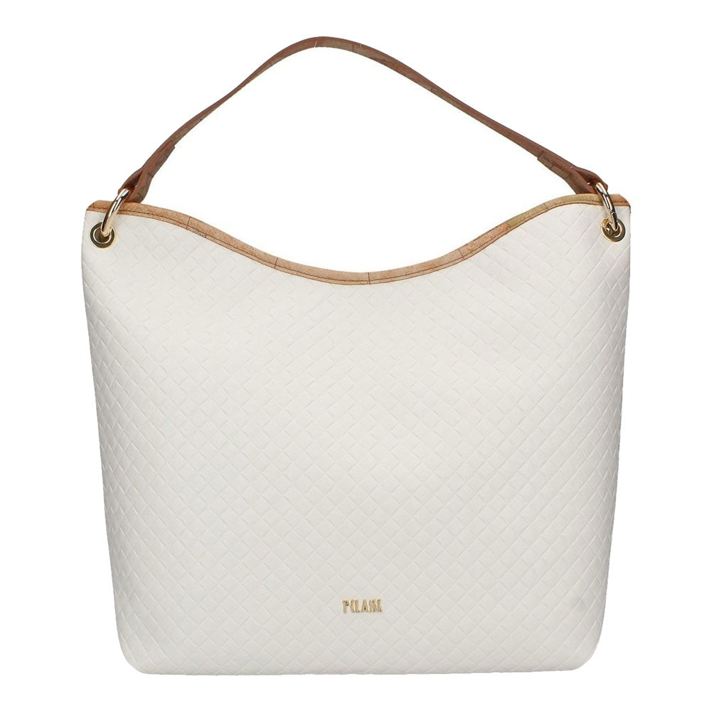 Borsa Donna a Spalla 1A Classe Alviero Martini linea Beverly Effetto Intrecciato Bianco GQ62