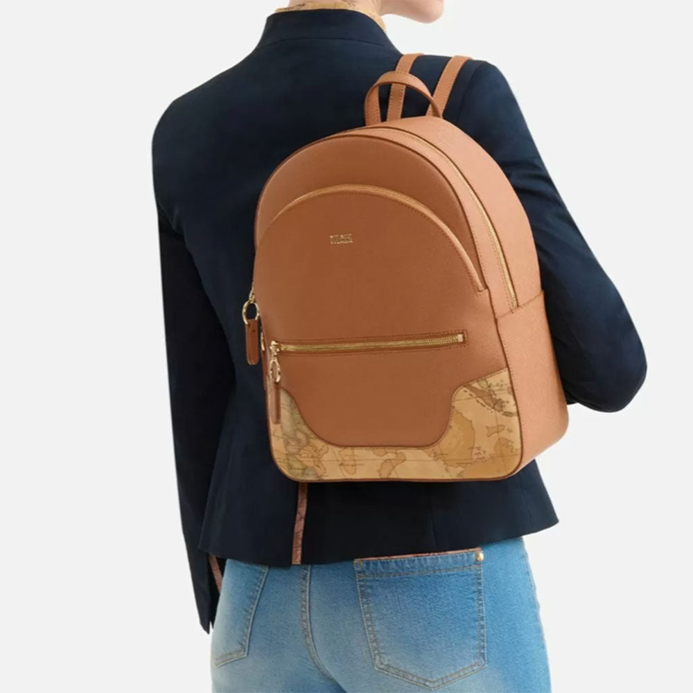 Zaino Donna Tre Tasche 1A Classe Alviero Martini linea Girl City color Noce GU91