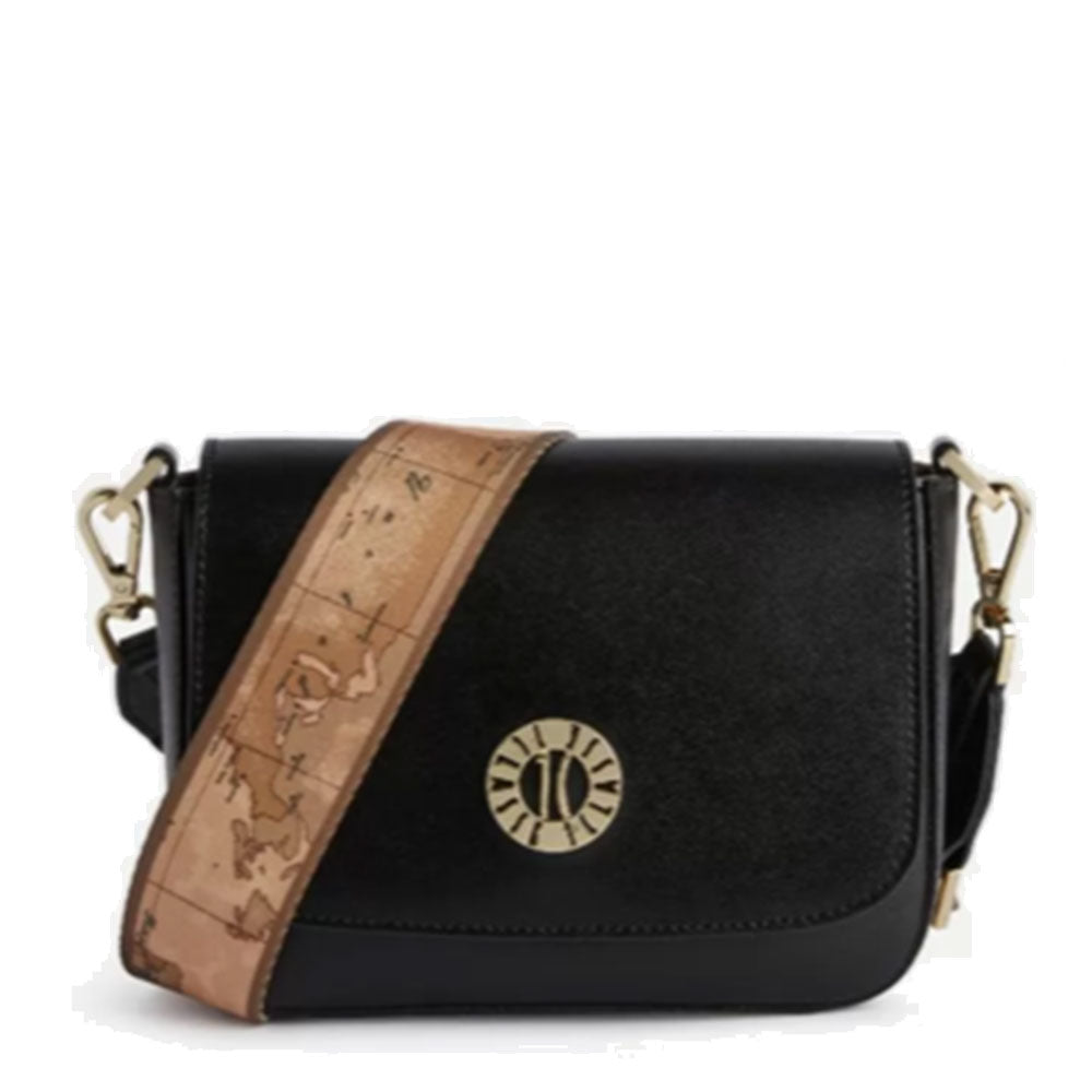 Borsa Donna a Tracolla con Pattina 1A Classe Alviero Martini linea Geo Summer Dream in Pelle Nera GV44