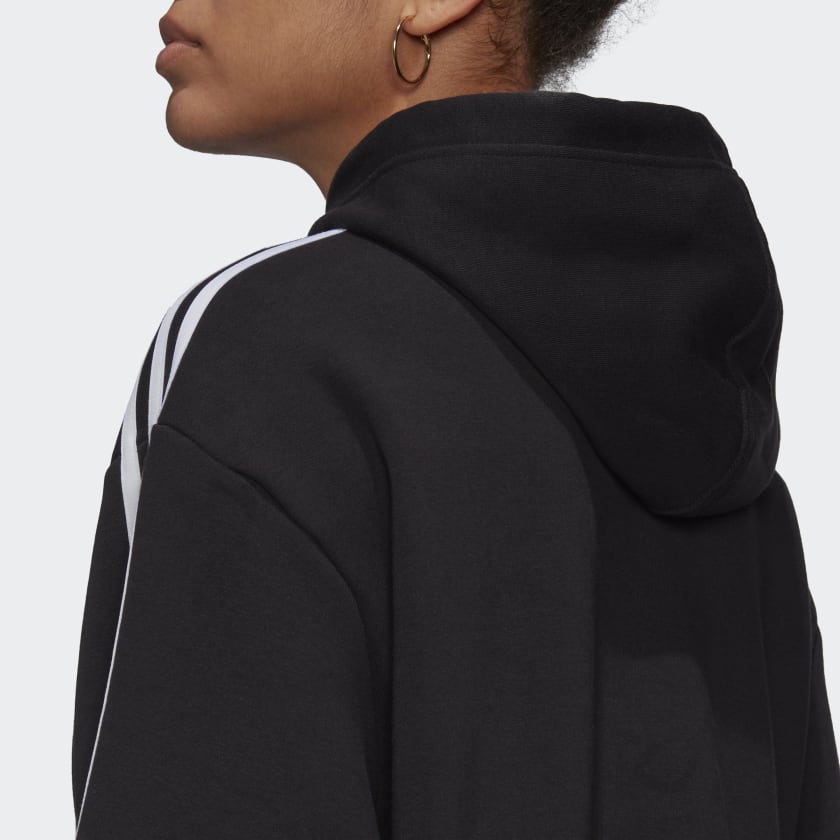 Felpa con Cappuccio ADIDAS linea Adicolor Classic Crop colore Nero
