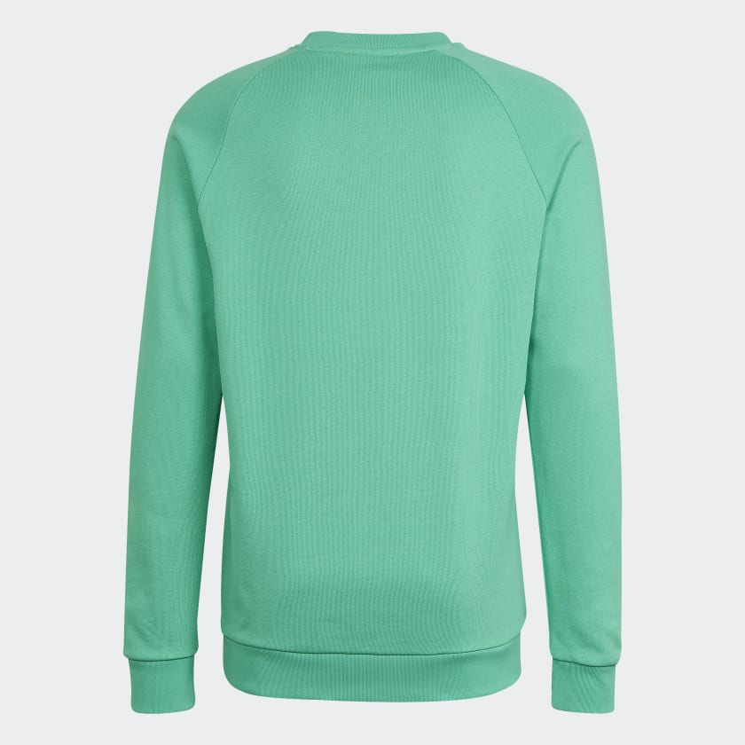 Felpa ADIDAS linea Adicolor Trefoil Crew colore Hi-Res Green e White