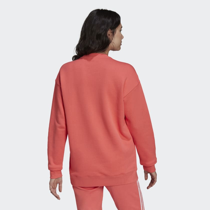 Felpa Donna ADIDAS linea Adicolor Trefoil Crew color Semi Turbo