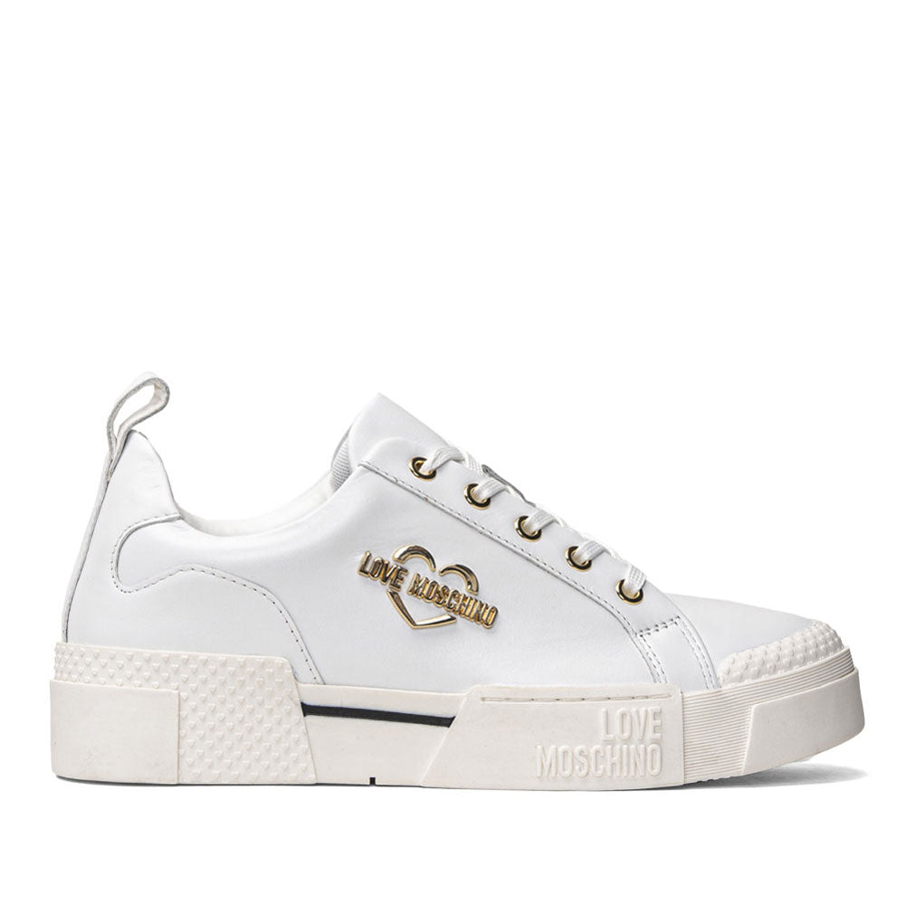 Scarpe Donna LOVE MOSCHINO Sneakers linea Bold Love in Pelle Bianca a sconto Scarpe Donna LOVE MOSCHINO Sneakers linea Bold Love in Pelle Bianca a sconto