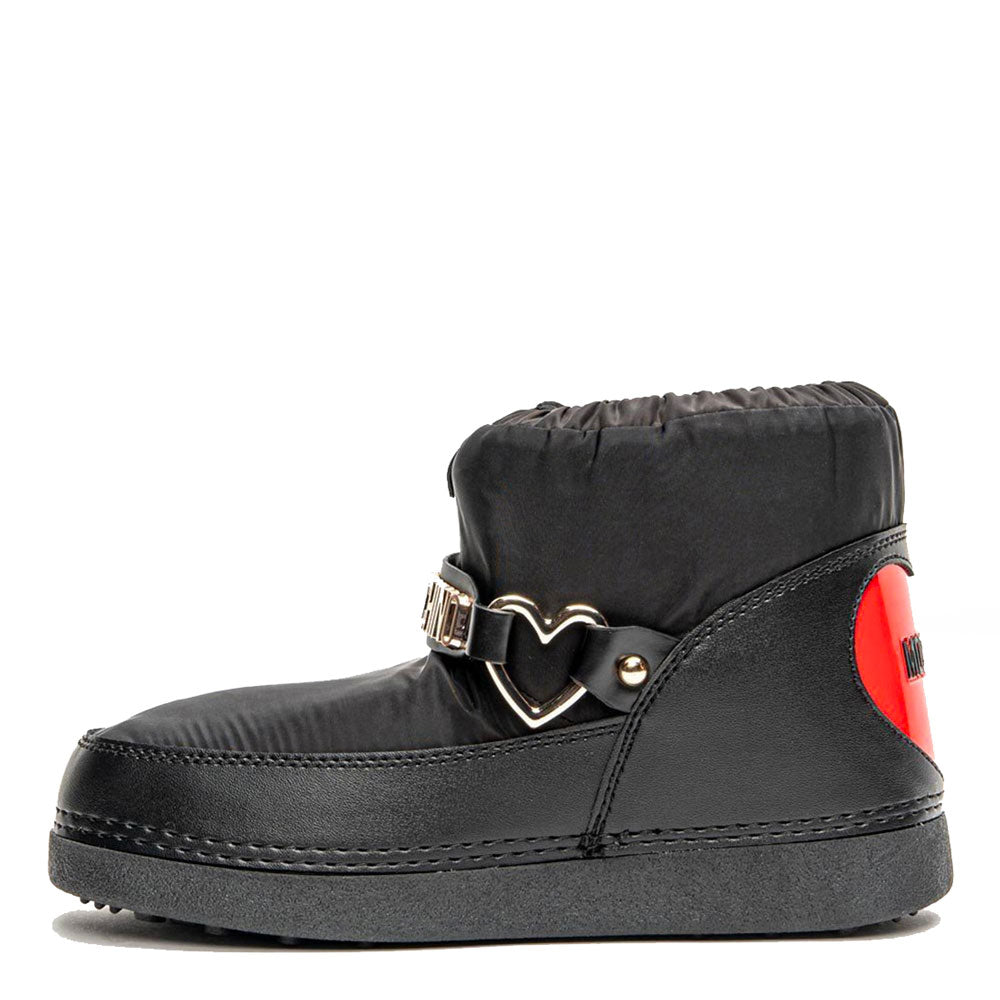 Scarpe Donna LOVE MOSCHINO Stivaletti da Neve Neri con Catena