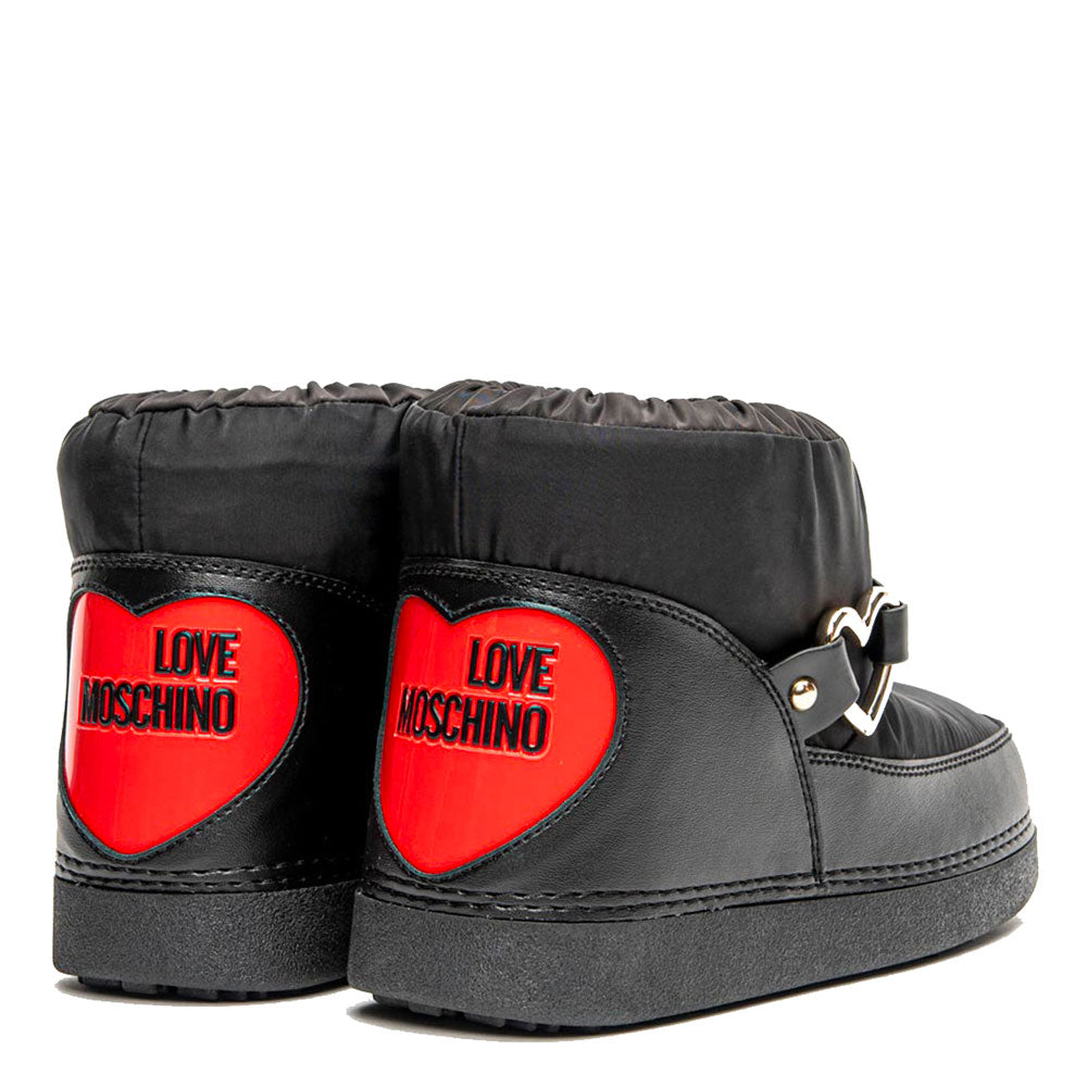 Scarpe Donna LOVE MOSCHINO Stivaletti da Neve Neri con Catena