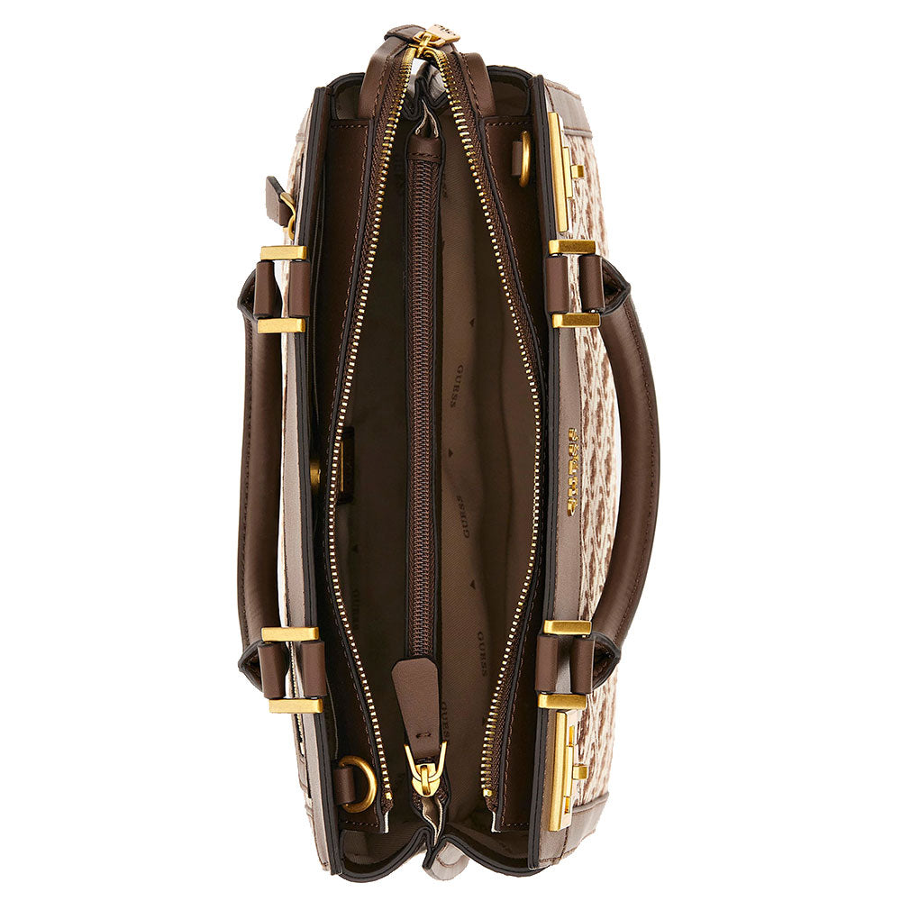 Borsa Donna a Mano GUESS linea Katey colore Brown Logo