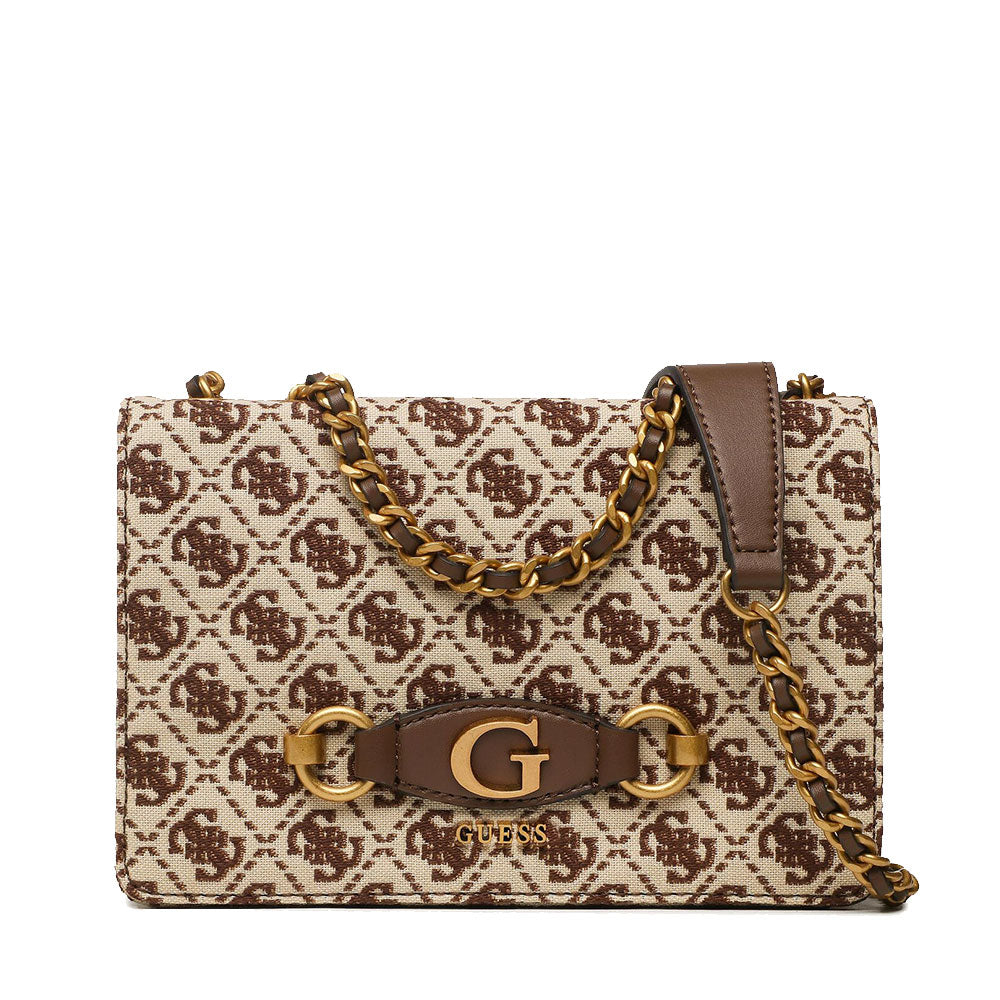 Borsa Donna a Tracolla GUESS linea Izzy colore Brown Logo - JB8654210