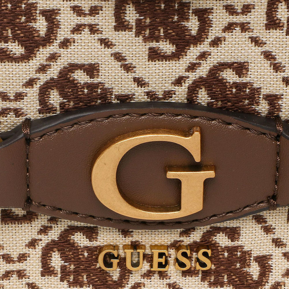 Borsa Donna a Tracolla GUESS linea Izzy colore Brown Logo - JB8654210