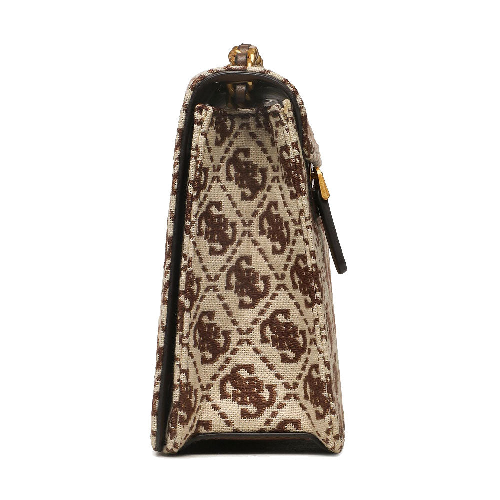 Borsa Donna a Tracolla GUESS linea Izzy colore Brown Logo - JB8654210