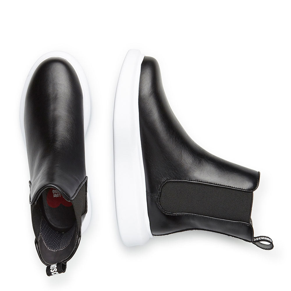Scarpe Donna LOVE MOSCHINO Stivaletti in Pelle Nera linea Street Love