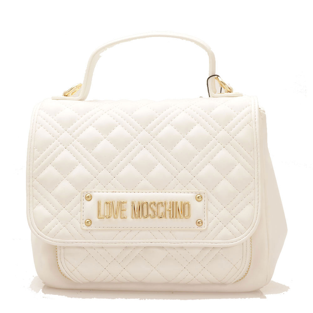 Borsa Donna a Mano LOVE MOSCHINO linea Shiny Quilted colore Off White JC4010