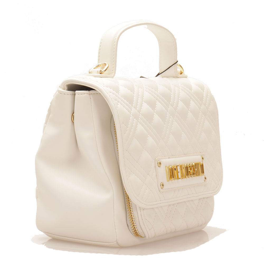 Borsa Donna a Mano LOVE MOSCHINO linea Shiny Quilted colore Off White JC4010