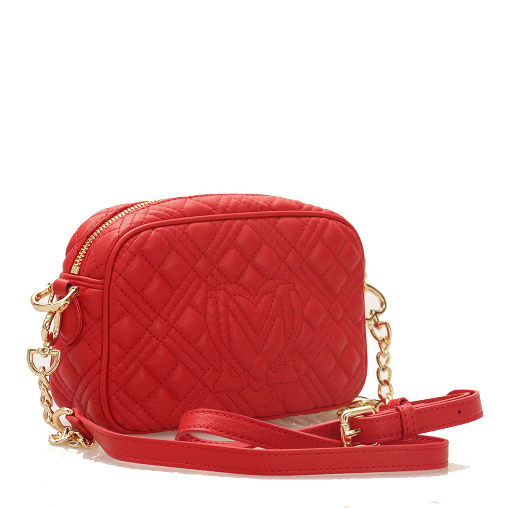 Borsa Donna a Tracolla LOVE MOSCHINO linea Metal Chain colore Rosso con Catena