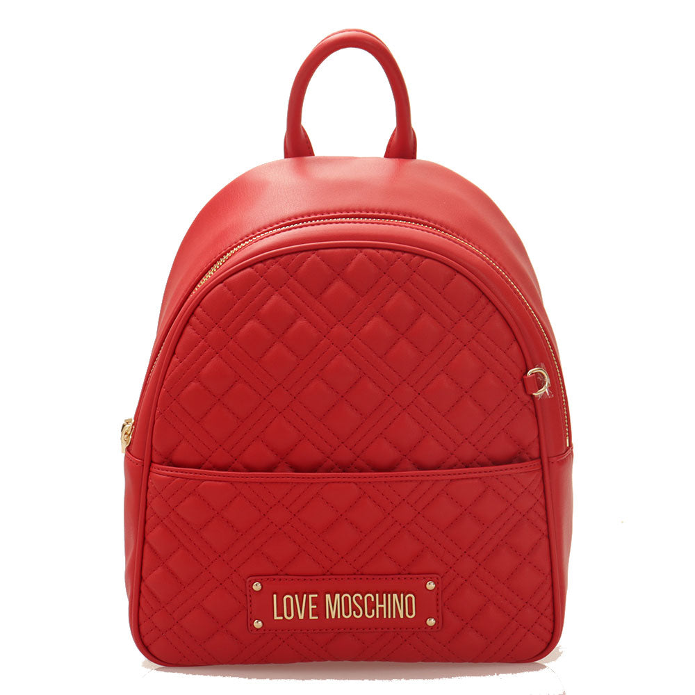 Zaino Donna LOVE MOSCHINO linea Metal Chain Rosso con Catena